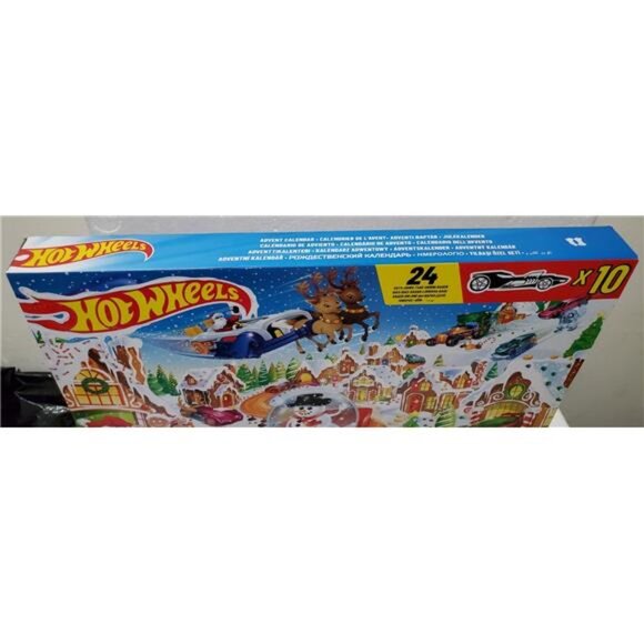 Hot Wheels 2025 Advent Calendar with 10 Toy Vehicles in 164 Scale & 24 Accessori - Picture 5 of 10